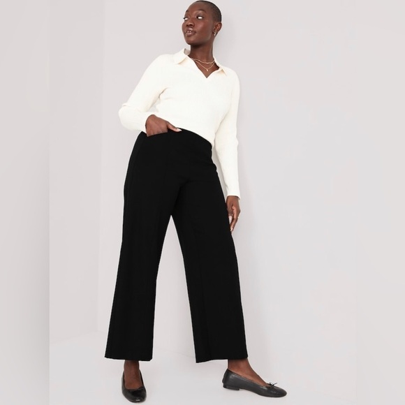 NWOT! Black High-Waisted Pull-On Pixie Wide-Leg Pants for Women - Multiple 💜 - Picture 12 of 16